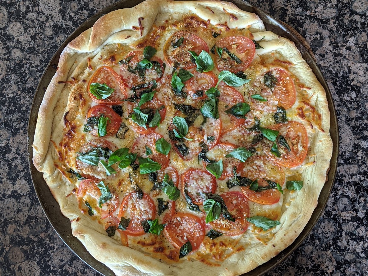 Easy Weeknight Meal Pizza with Fresh Basil & Tomatoes Chic Zephyr